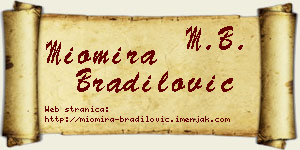 Miomira Bradilović vizit kartica